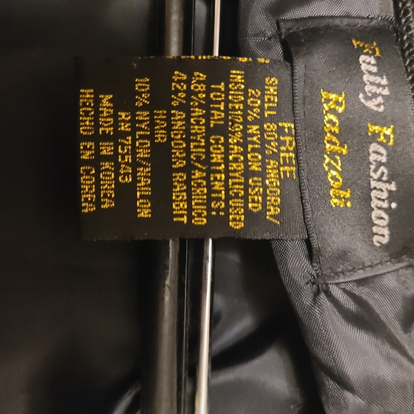 Radzoli Black Faux Fur Fashion Jacket - Picture 5 of 5